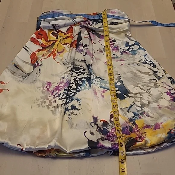 EUC Y2K JUMP by Wendye Chatilin Bubble Hem Abstract Floral Mini Dress - Picture 5 of 14